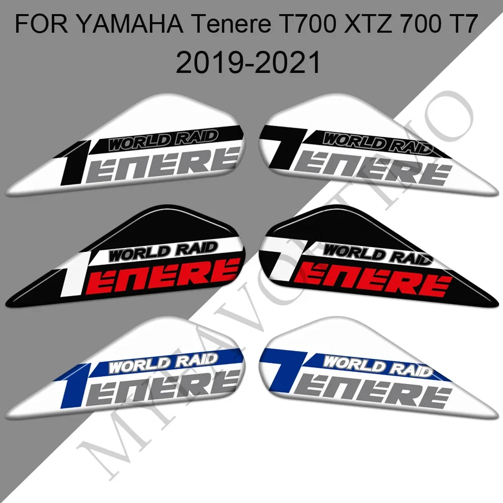 Tenere T700 XTZ 700 T7 Tank Pad Side Stickers Decal FOR YAMAHA Protection Set Kit Handshield Wind Deflector 2019 2020 2021