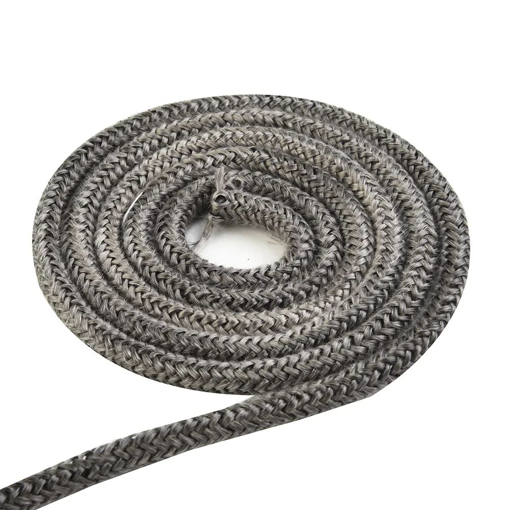 6/8mm Fiberglass Rope Seal Black Stove/Fire Rope Wood Burning Stove Log Burner Door Seal High Temperature Fireproof Sealing Rope