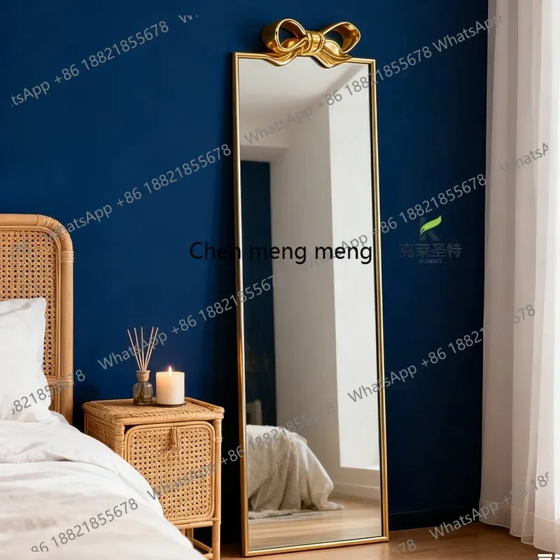 French, bow, American rectangular floor mirror, home living room special-shaped dressing, fitting mirror