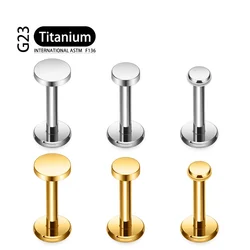 Astm F136 Titanium Cirkel Dot Platte Schijf Stud Oorbel 16G Ronde Schijf Kraakbeen Helix Tragus Oorlel Neus Stud Sieraden