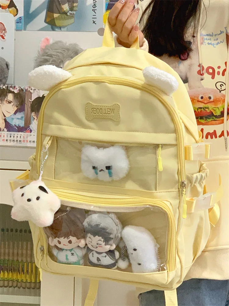 Transparent Bookbag Doll Display Bag Concert Backpack - See-through Storage for Toys And Concert Essentials