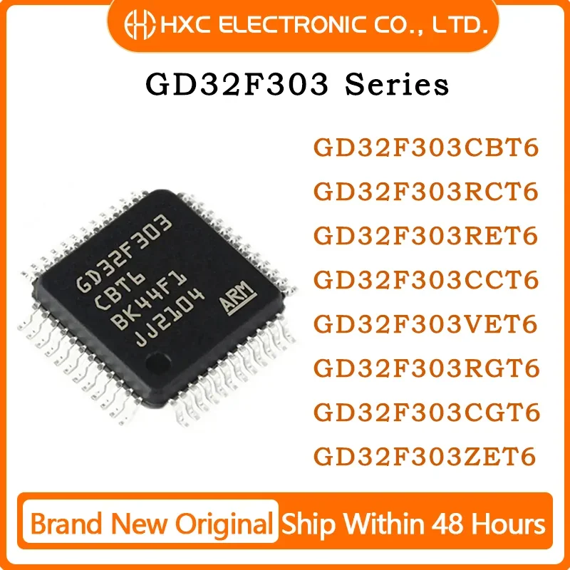 5PCS GD32F303CBT6 GD32F303RCT6 GD32F303RET6 GD32F303CCT6 GD32F303VET6 GD32F303RGT6 GD32F303CGT6 GD32F303ZET6