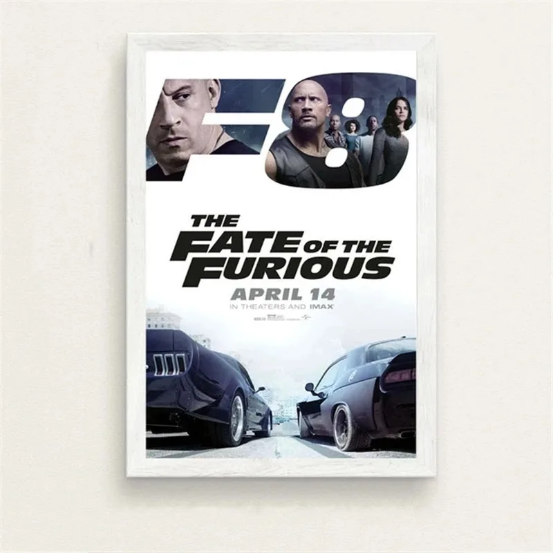 Fast and Furious Movie Series Classic Paul Walker Vin Diesel Vintage Art Painting Vintage Canvas Poster Wall Home Decor