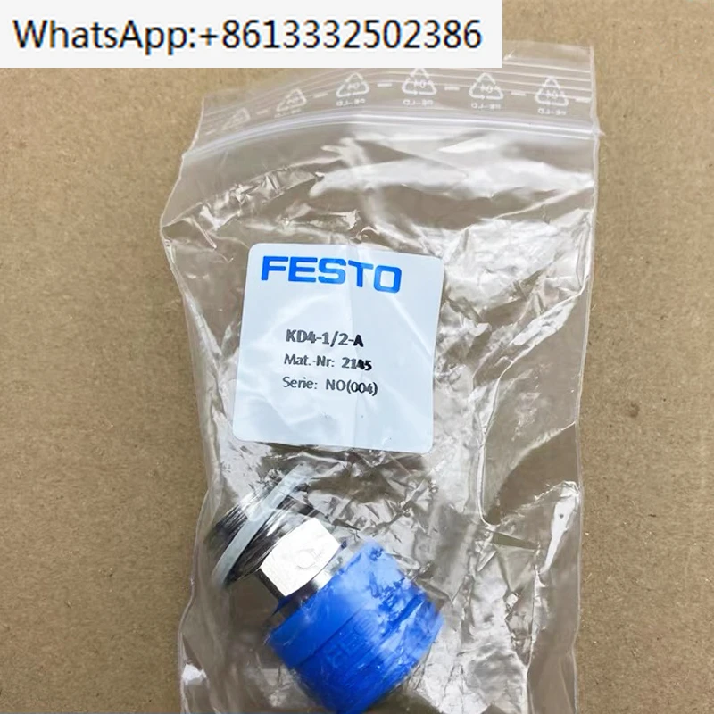 

4Pcs Original FESTO Safety Plug KD4-1/2-A 2145 KD4-1/2-I 531638 Quick Connect Socket