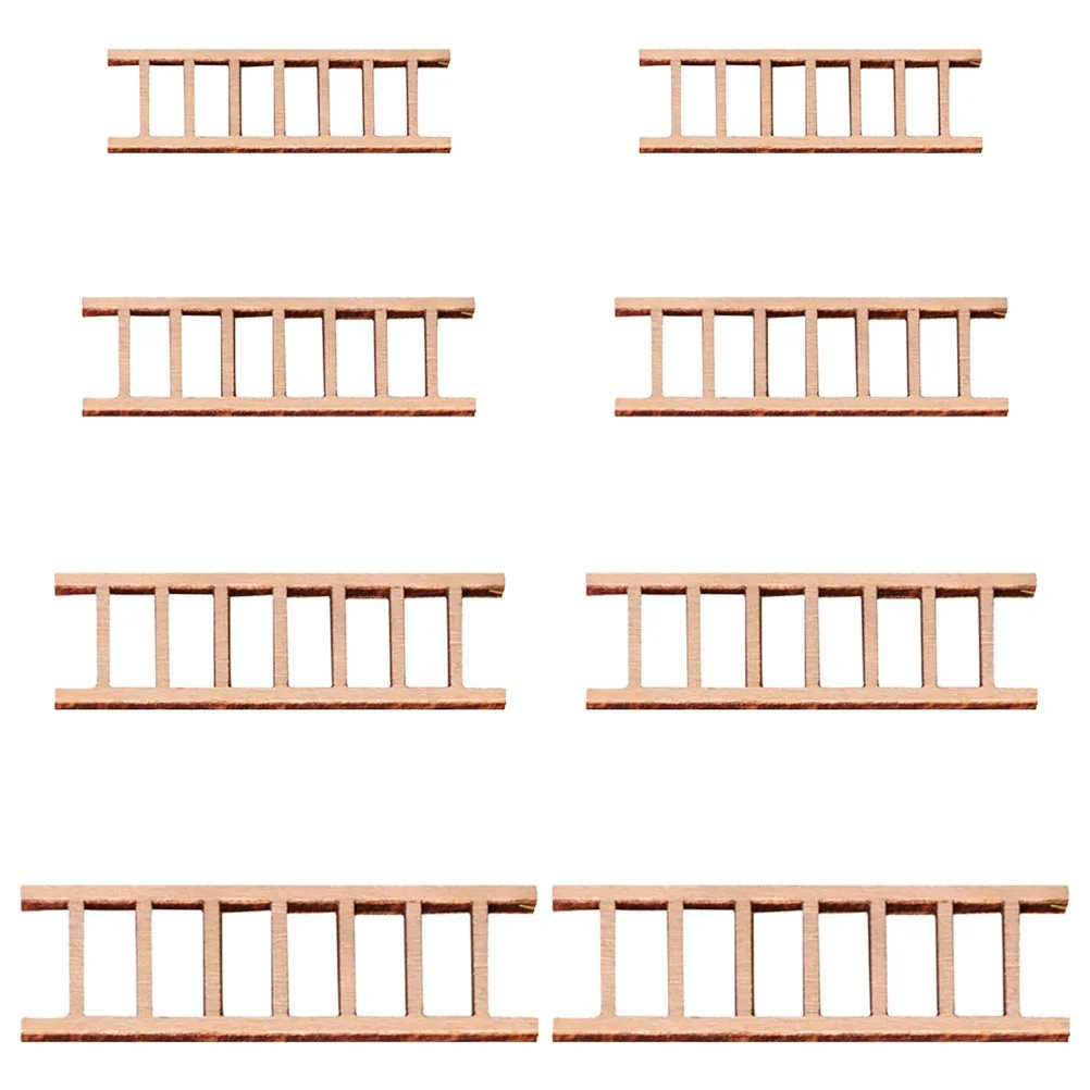시뮬레이션 사다리 장식 미니어처 액세서리 가구 장난감 집, 마이크로 조경 나무 모래 테이블 계단, 8 개