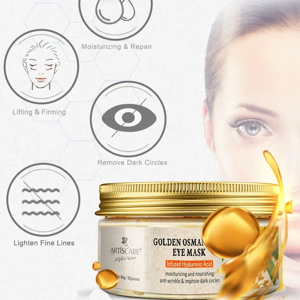 ARTISCARE Golden Osmanthus Fragrans Eye Mask Eye Patches Moisturizing Repair Under the Eyes Removal Dark Circles Lifting Firming