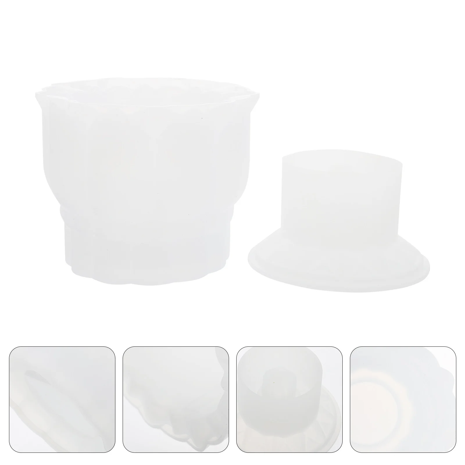 

Crystal Epoxy Mold Storage Box Tank White Pudding Cup Casting Mould Resin Container Jewelry Accessories DIY Craft Reusable