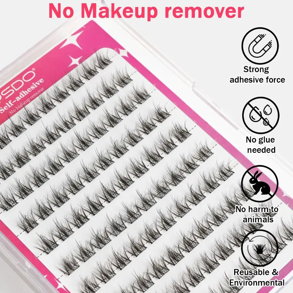 Geen Lijm nodig Pluizige Valse Wimpers Herbruikbare Fee DIY Lash Extensions Manga zelfklevende Lash Clusters Vrouwen