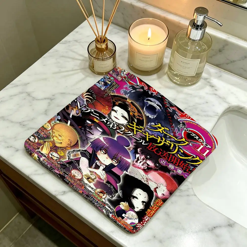 Anime Dark Gathering Hanging Kitchen Towel, Polyester Cotton Fabric, Absorbent Hand Wiping Towel for Home Dormitory