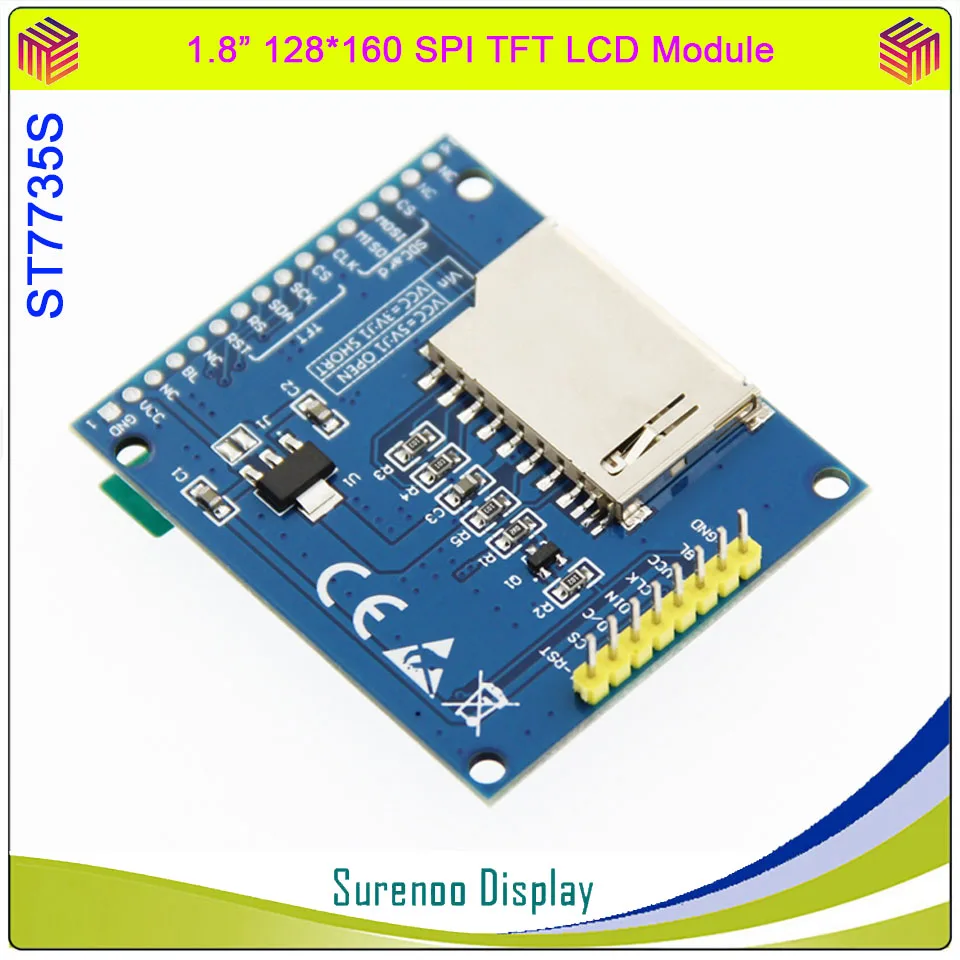 Imagem -05 - Polegada 128*160 Spi Serial Tft Lcd Módulo de Exibição de Tela Driver ic St7735 St7735s para Mcu sem Painel Toque 1.8