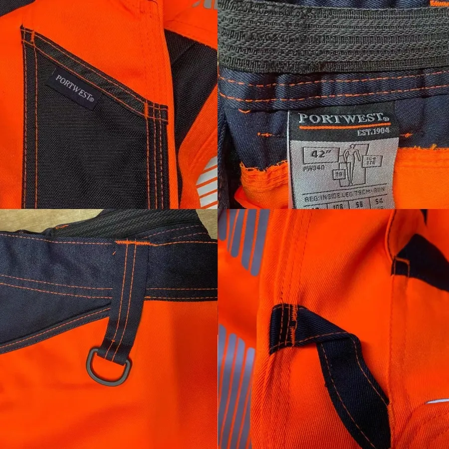 Pantaloni Cargo pantaloni da lavoro da uomo con Multi tasche avvertimento pantaloni da lavoro riflettenti pantaloni da lavoro uomo abbigliamento da