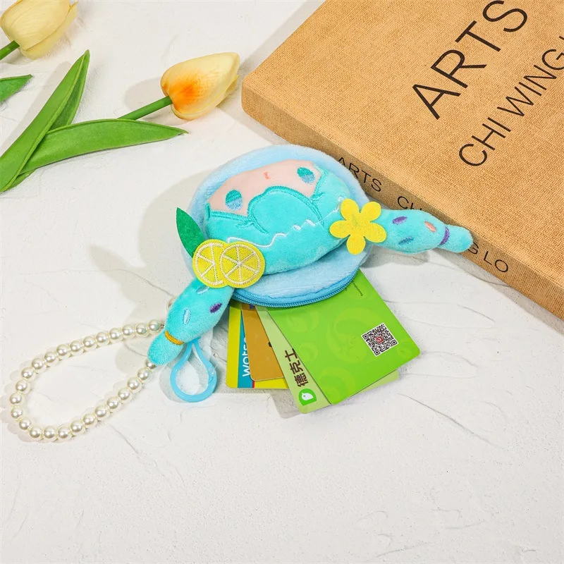 Cartoon ‌Hatsune Miku‌ Plush Doll Coin Wallet Keychain Pendant Headphones Coin Storage Bag Holiday Gift for Boys and Girls
