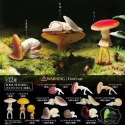 Capsule Toy Mushroom Maiden Deep Abdominal Menstrual Pain Model Girl Table Ornaments Japan Genuine Gashapon