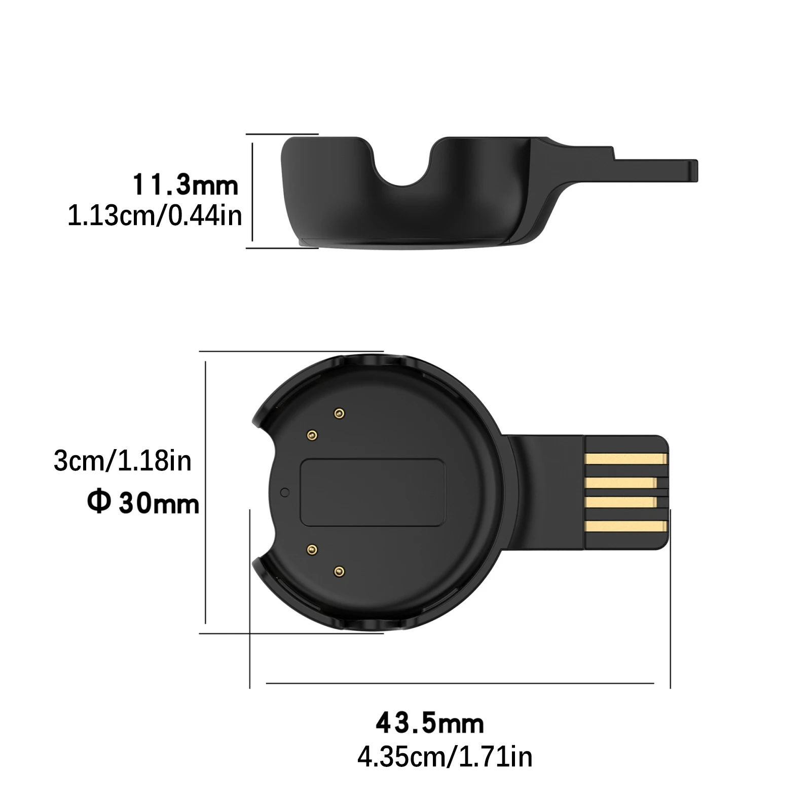 USB Charger Cradle Dock for Polar Verity Sense OH1 Portable Magnetic Smart Watch Charging Cable ABS