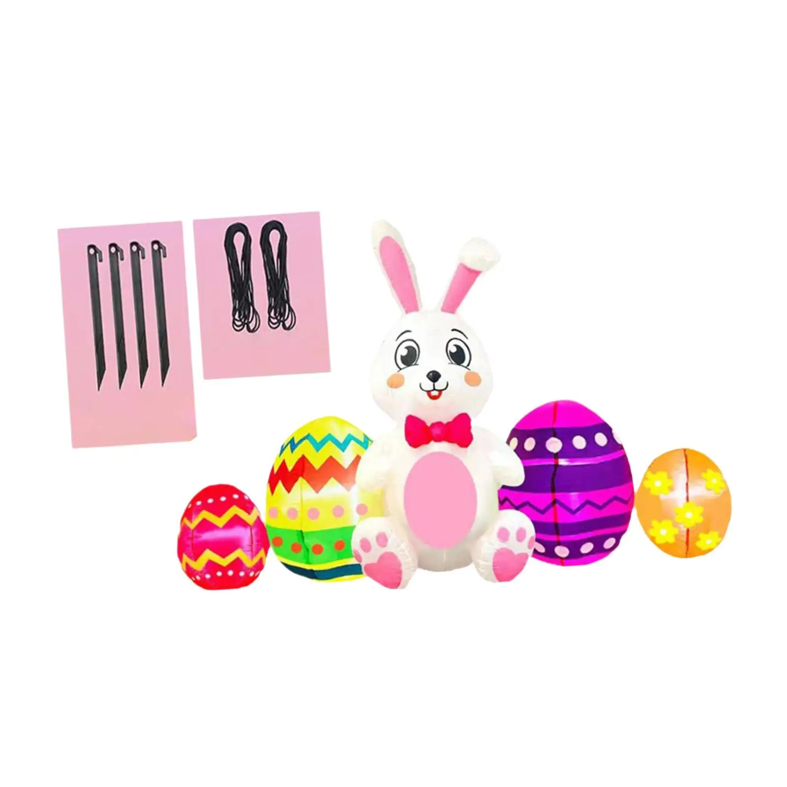 Easter Inflatable Outdoor Decoration Funny with LED Light for Home Yard Lawn