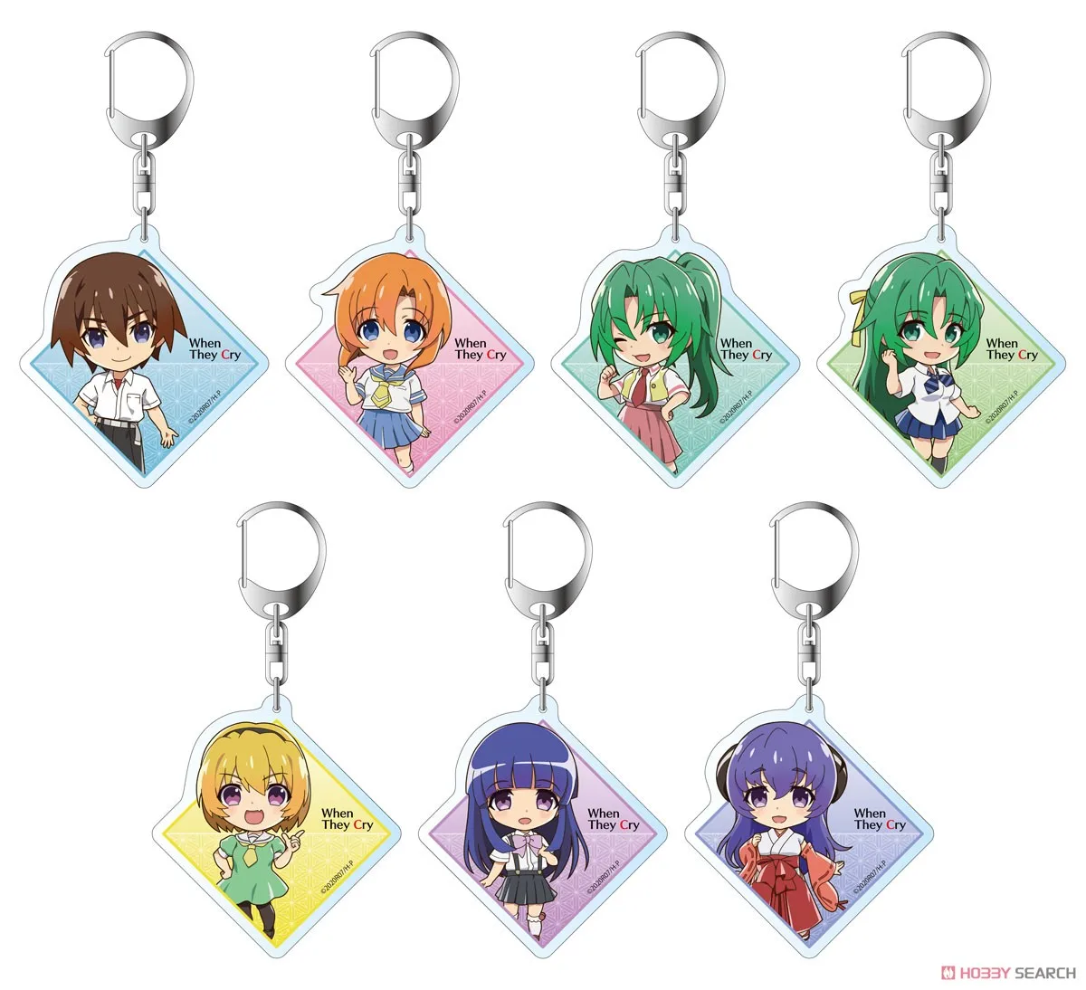 Fashion Anime Fans Gifts Higurashi When They Cry  HD Characters Acrylic Keychain Ryugu Rena Sonozaki Mion Desk Ornaments Series