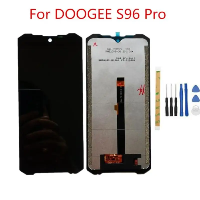 New Original For DOOGEE S96 Pro LCD Display Glass With Frame +Touch Screen Digitizer Assembly 6.22inch Replacement Glass