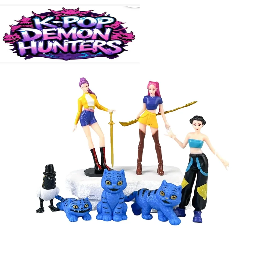 شيطان الصيادين صندوق أعمى 2025 نسخة أنيمي Kpop-مفصلية من مادة PVC نموذج لطيف دمية تزيين عيد ميلاد الأطفال