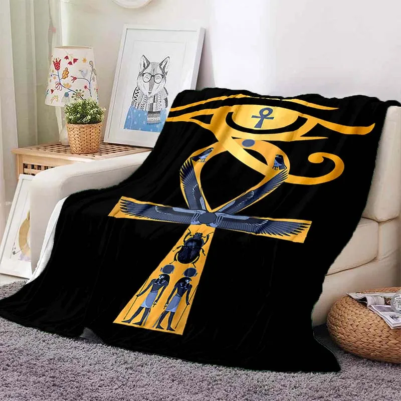 Egyptian Pharaoh's Key to Life Printed Soft Blanket picnic blanket blankets for beds cooling blanket mantas para sofa decorativa