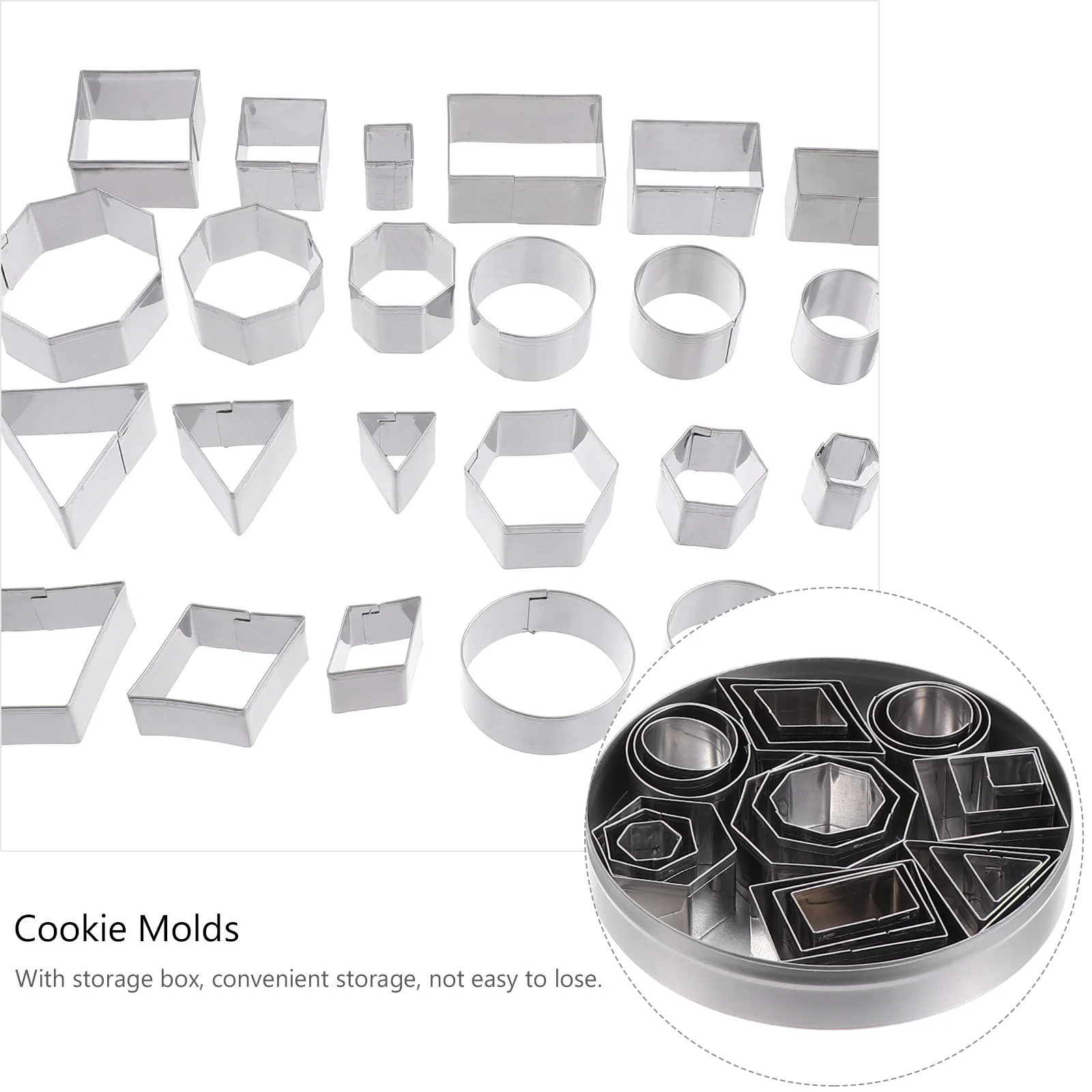 

24Pcs Flexible Stainless Steel Baking Molds Cookie Biscuit Cutters DIY Cake Decorating Fondant Tools Cookie Molds
