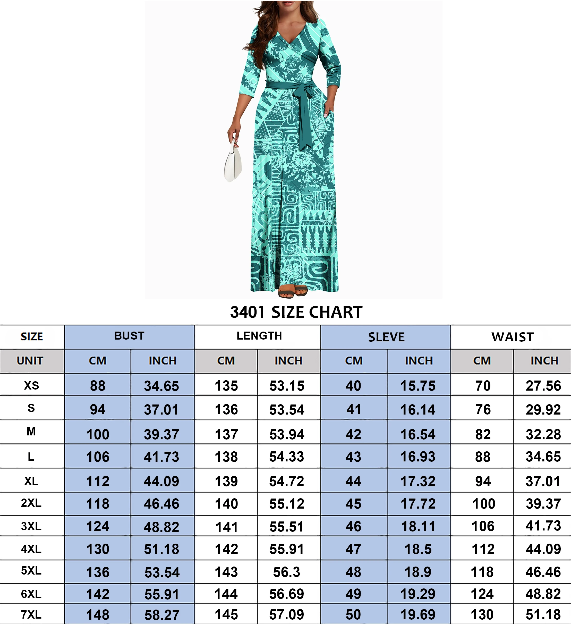 Robe à col en V pour femme, design hawaïen personnalisé, décontracté, mince, imprimé pour femme, grande taille, robe polynésienne, produits tendance