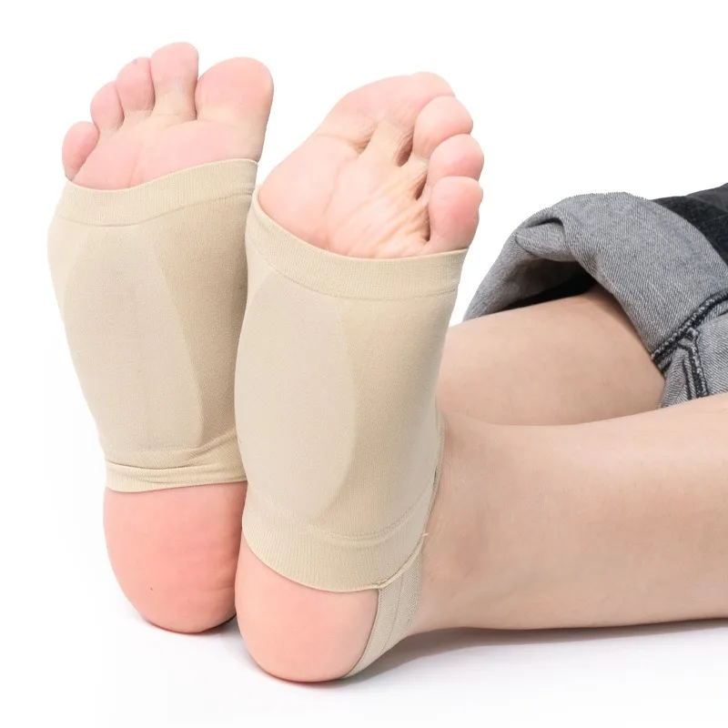 1 Pair Elastic Arch Support Bandage Socks, Flat Feet Compression Arch Sleeves, Orthopedic Foot Support for Men & Women image 2