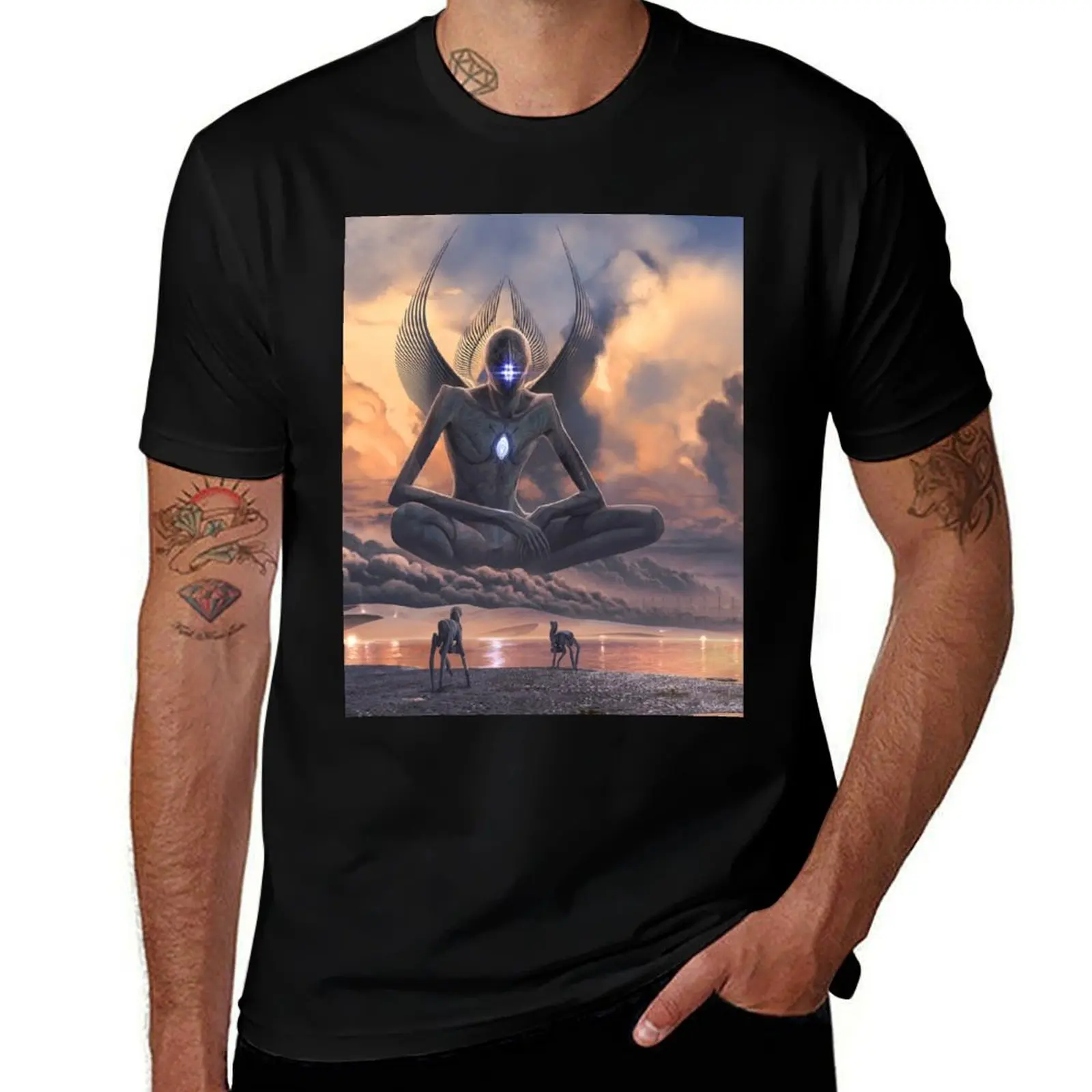 Contact T-Shirt Basic Short Sleeve Cotton Blend T-Shirt