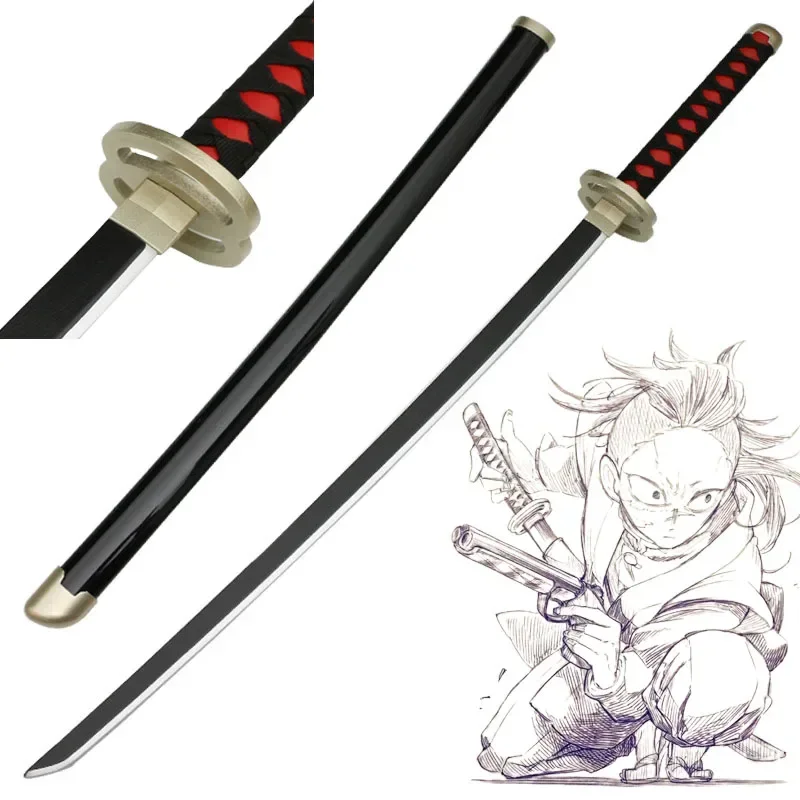 

Cosplay Demon Slayer Shinazugawa Genya 41inch Sword Katana Model Weapon Role Play Agatsuma Zenitsu Wood 104cm Cool Prop