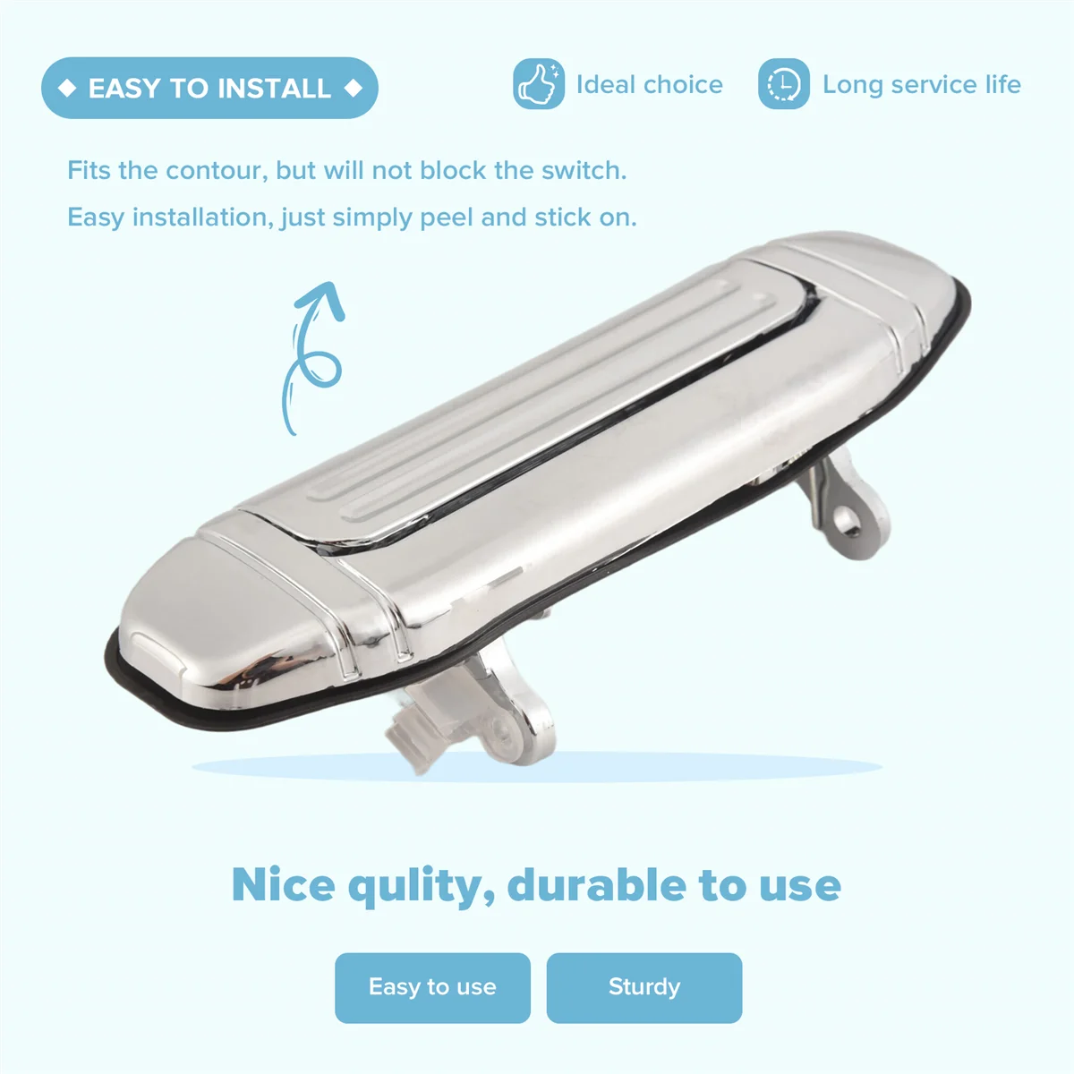 N29R_Front Pair Outside Door Handle Plating-for Mitsubishi Montero Pajero