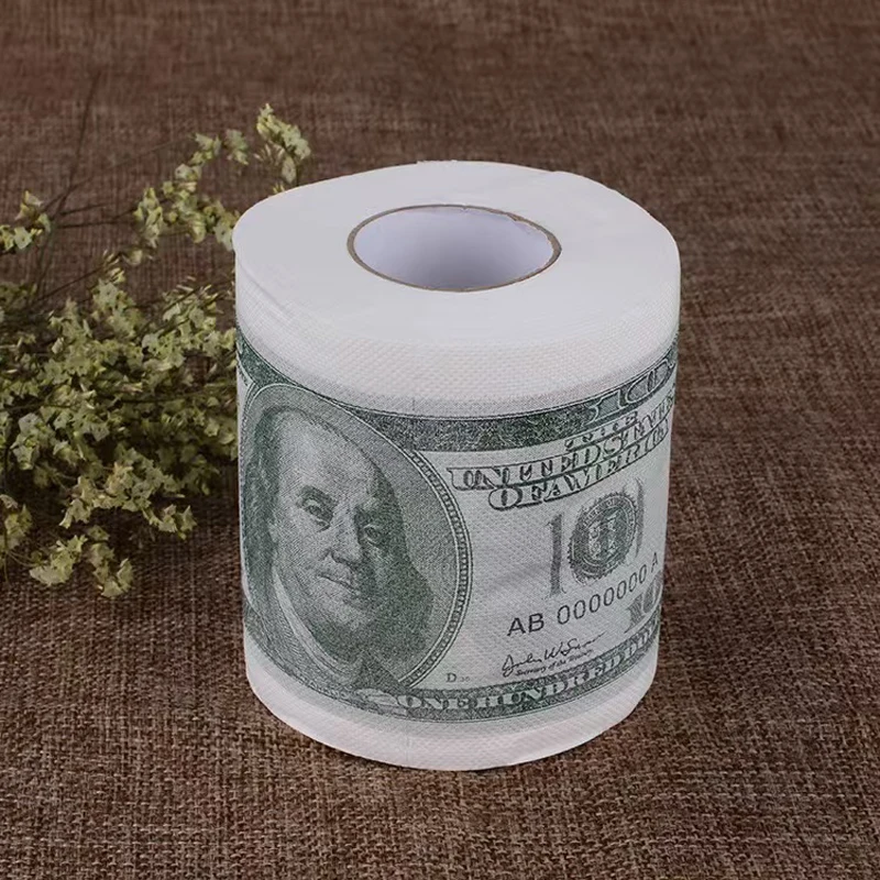 One Hundred Dollar Bill Toilet Paper Novelty Fun $100 TP Money Roll Gag Gift