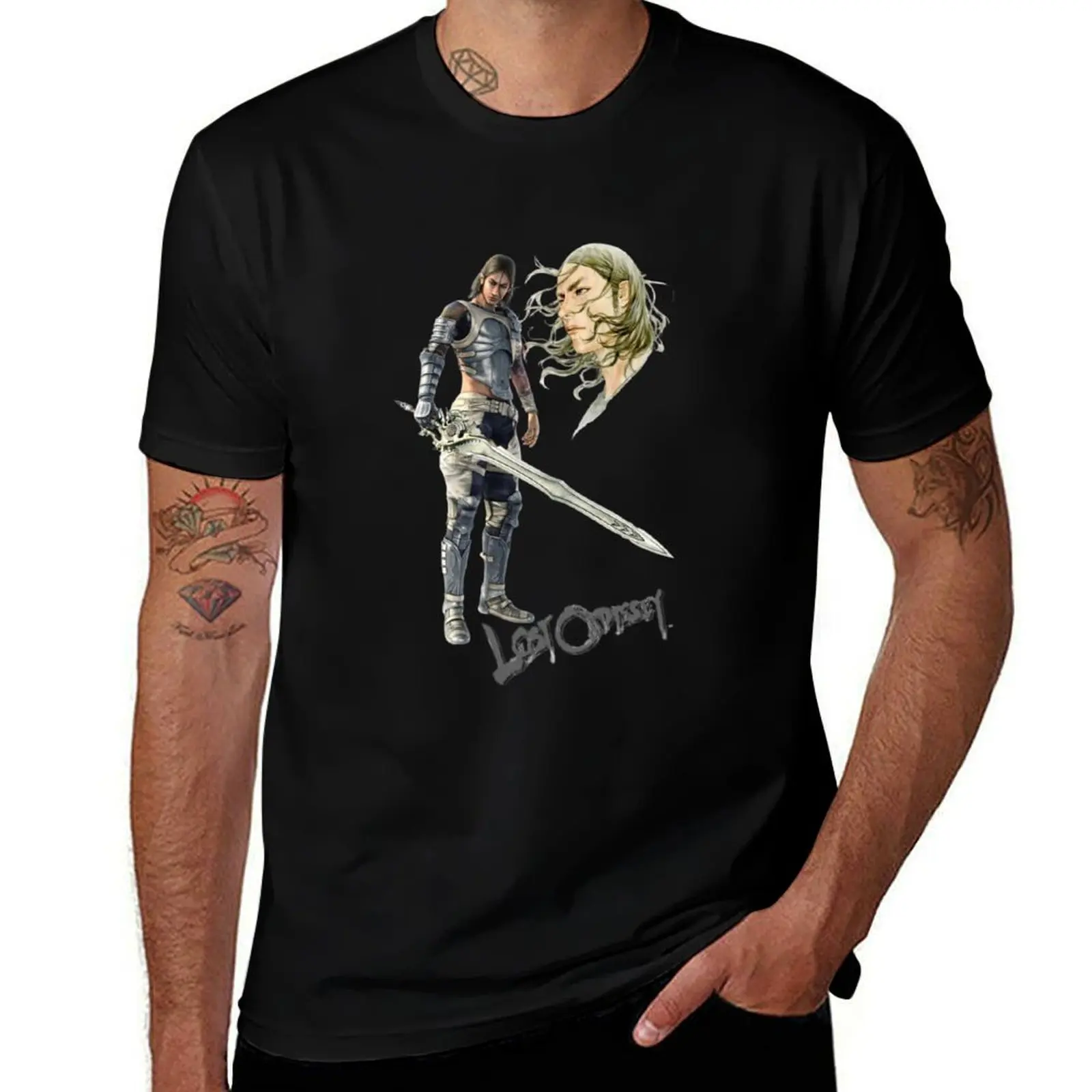 

Kaim from Lost Odyssey JRPG T-Shirt anime figures summer shirt plus sizes black t-shirts for men