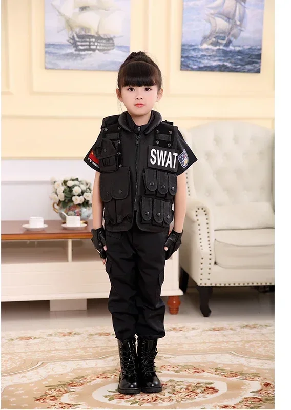 

Halloween Children Hunting Military Tactical Army Vest Kids Airsoft Gear Combat Armor Uniform Boy Girl Swat Police Outdoor 2026