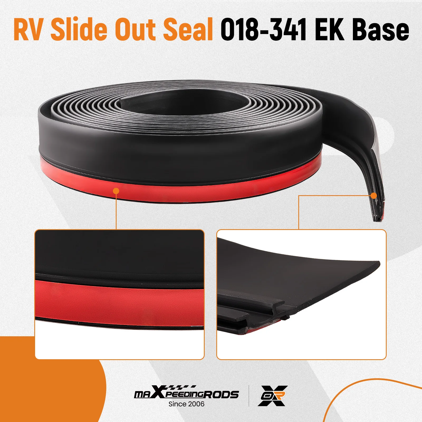 Slide Out Wiper Seal Fits for Most RVS and Travel Trailers with Different Brands 018-341 018-341EK