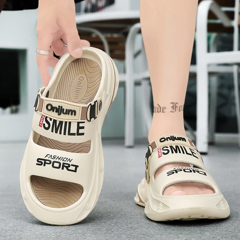 صنادل صيفية جديدة للرجال والنساء، أحذية شاطئ للخوض في الهواء الطلق من مادة EVA، صنادل وشباشب رياضية كاجوال للرجال