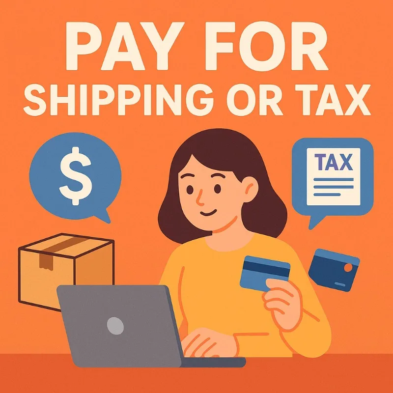 

Extra Shipping or Customs Duty Payment Link International Order Tax Fee Freight Delivery Handling Cost Supplement