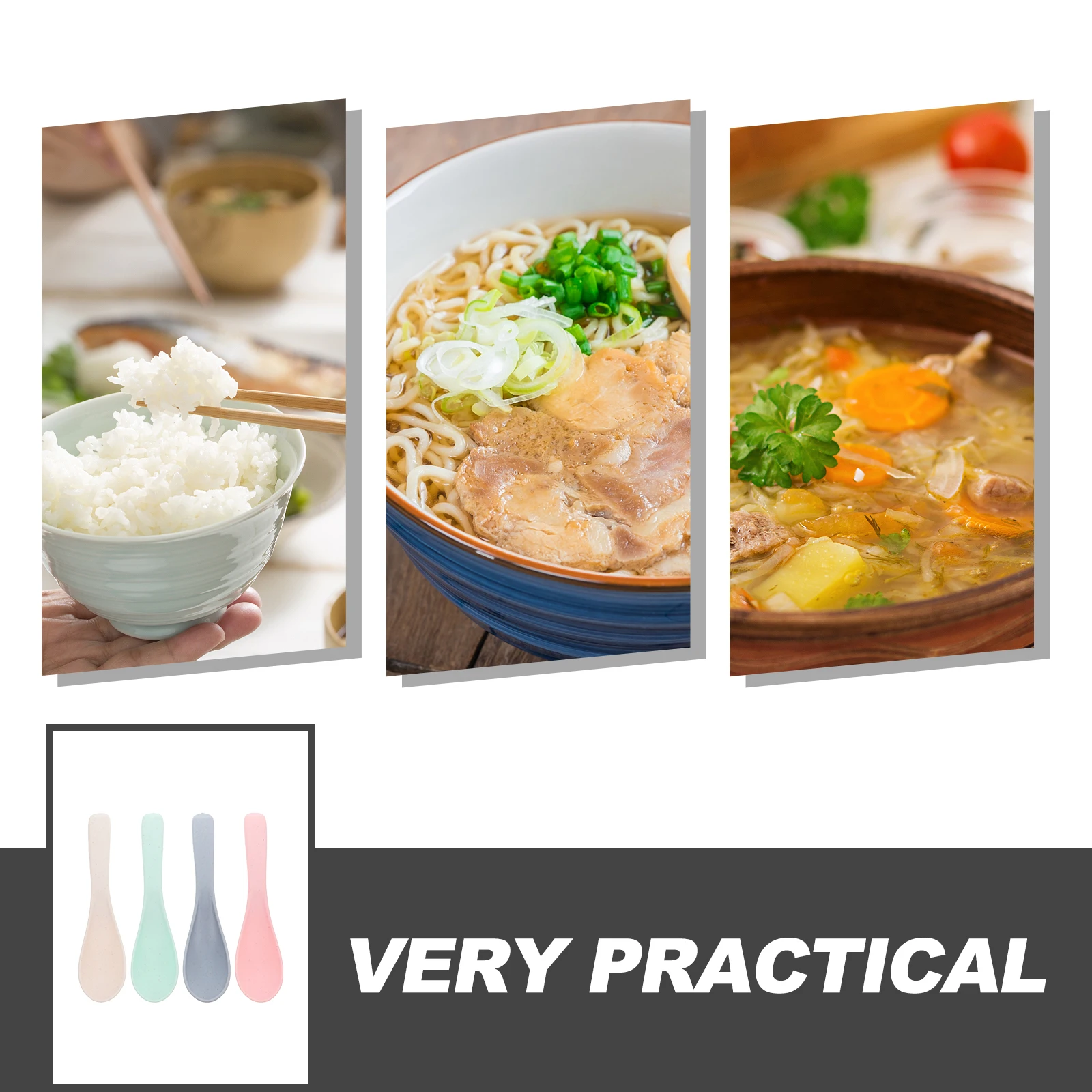 4 قطعة ملاعق عشاء للأطفال تصميم مريح ملون طفل ملاعق مجموعة للحساء الحبوب الزبادي الأرز سهلة التنظيف Bpa الحرة آمنة