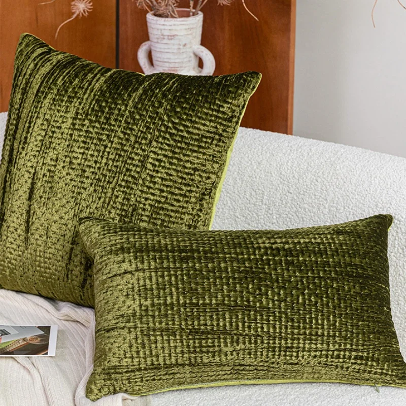 Luxury Velvet Pillow Retro Texture Dots Cushion Case Square 50x50 Decorative Pillow Cover For Sofa Chair Home Decorations