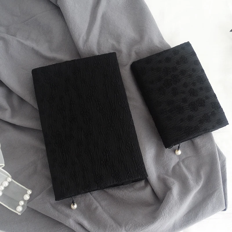 Book Cover, Fabric Cover, Black A5-A6 Handbooks, Diaries, Notebooks Stain Resistant Book Cover, Protective Book Cover，As a gift - view 2