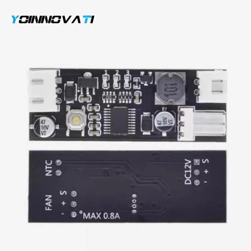 DC 12V PWM Speed Controller Fan Speed Governor 2-3 Wire Computer Temperature control Switch for PC CPU Cooler Fan Alarm