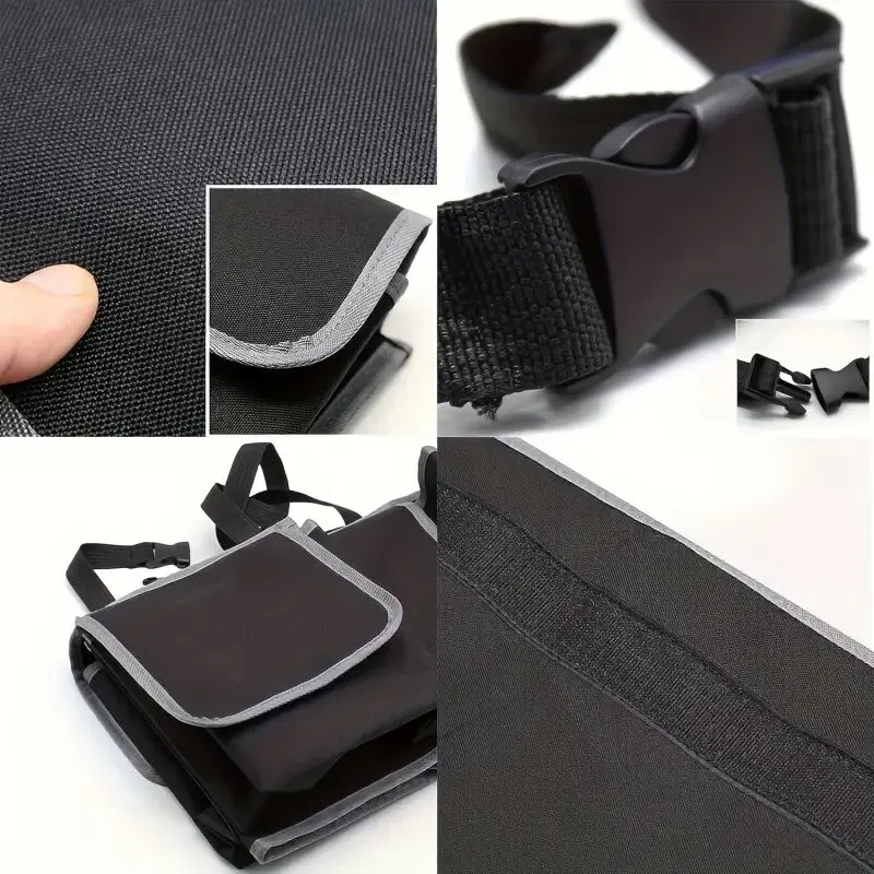 حقيبة تخزين صندوق السيارة مع 4 جيوب منظم صندوق السيارة متعدد الوظائف، حقيبة تخزين للمقعد الخلفي مع أشرطة قابلة للتعديل #6