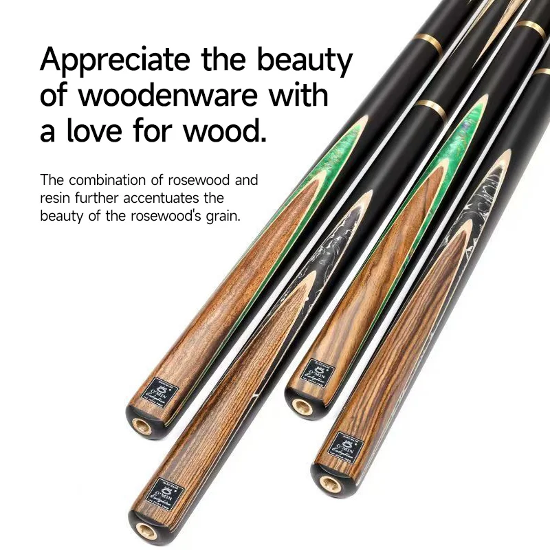 

O'MIN 3/4 Professional Snooker Cue Stick 57 Inch North American Ash Wood 10mm Tip Handmade Ebony Grip Billiard Cue