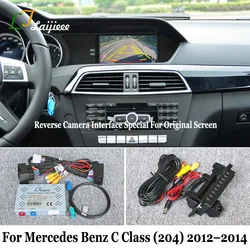 For Mercedes Benz C Class W204 C204 2012~2014 Original Screen Add To HD Night Vision Front Rear View Backup Camera Plug and Play