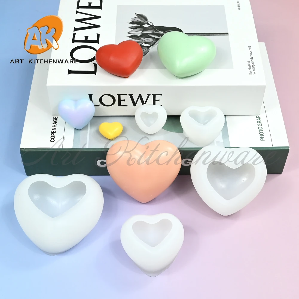 Heart Silicone Mould Sugarcraft Fondant Chocolate Moulds Cake Decorating Tools Diy Resin Clay Aroma Candle Mold Kitchen Bakeware