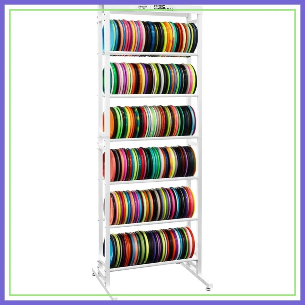 

Disc Storage Rack, Choose Your Size, Holds 50+ Discs, Sturdy & Portable