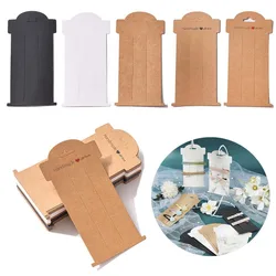 20pcs 16x8cm Hair Clip Display Cards Paper Cardboard Bow Holder For Jewelry Accessory Organizer Selling Small Business Packaging