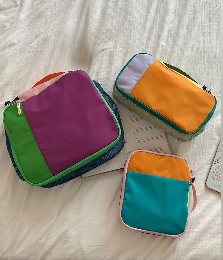 Dreiteilige Aufbewahrungstasche mit Reißverschluss, leicht und im lässigen Stil, geeignet für Make-up, Reise- und Business-Taschen für Toilettenartikel. – Detail 9