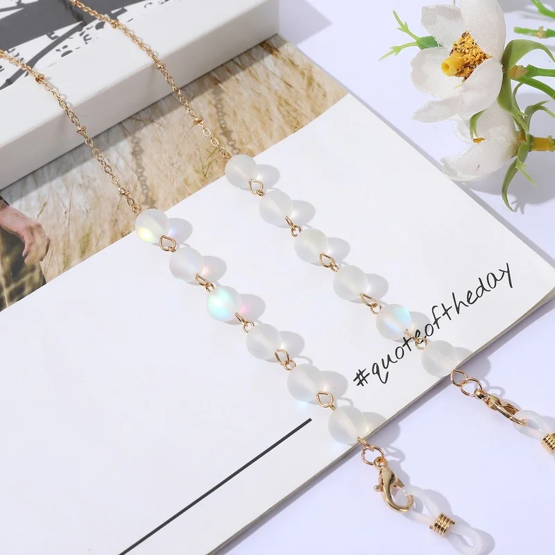 2023 Bohemian Natural Stone Agate Beaded Glasses Chain Lanyard Mask Holder Trendy Sunglasses Strap New Jewelry Fashion for Women