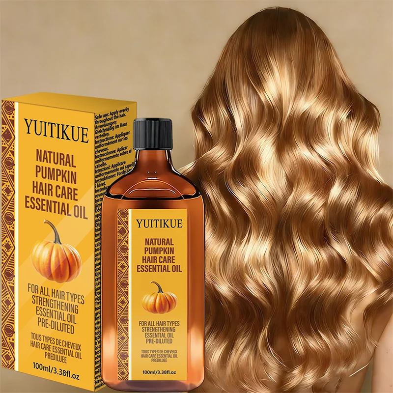 YUITIKUE Pumpkin Seed Hair Care Essential Oil Hydrate Dry Hair Smooth Curly Hair Long Lasting Scent Hair Treatment Oil