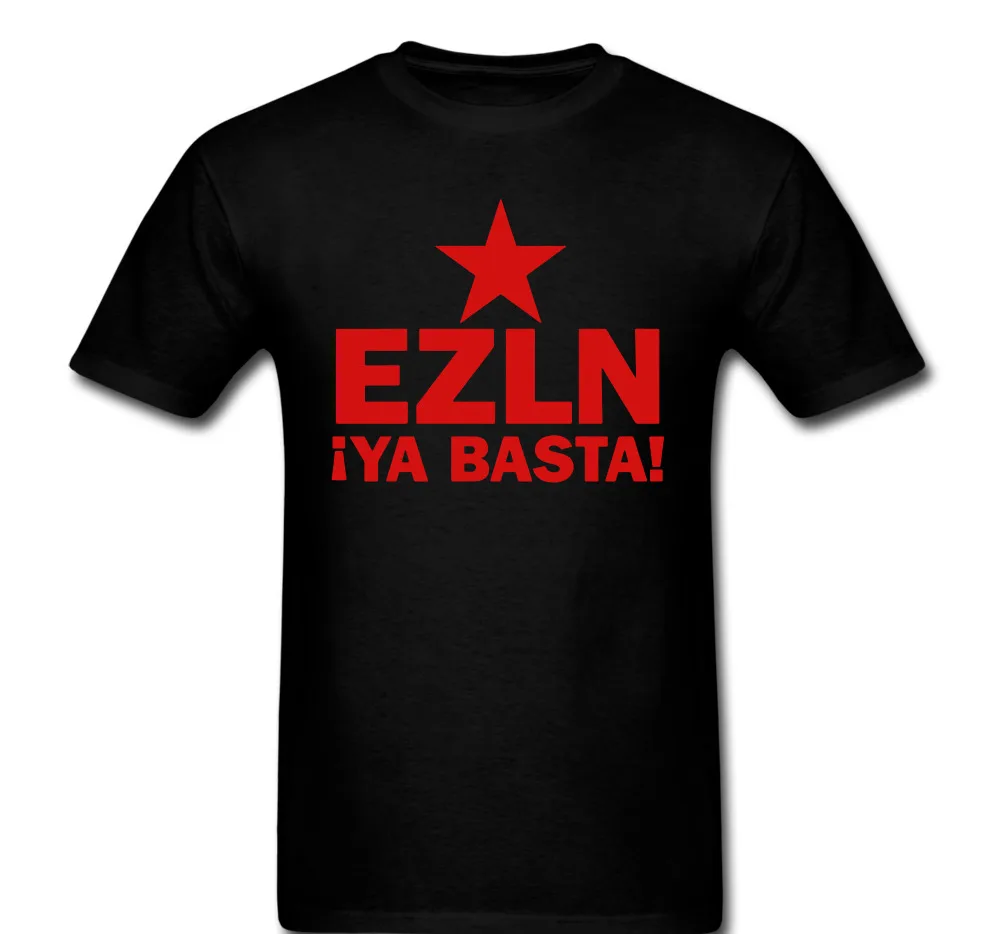 EZLN Zapatista Star Ya Basta! Spanish Man T-shirt Tee