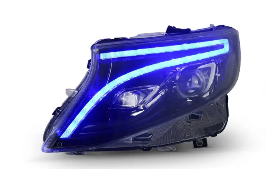 car bumper headlamp for Benz Vito headlight 2016~2019 LED DRL car accessories head light for Mercedes Vito daytime running light